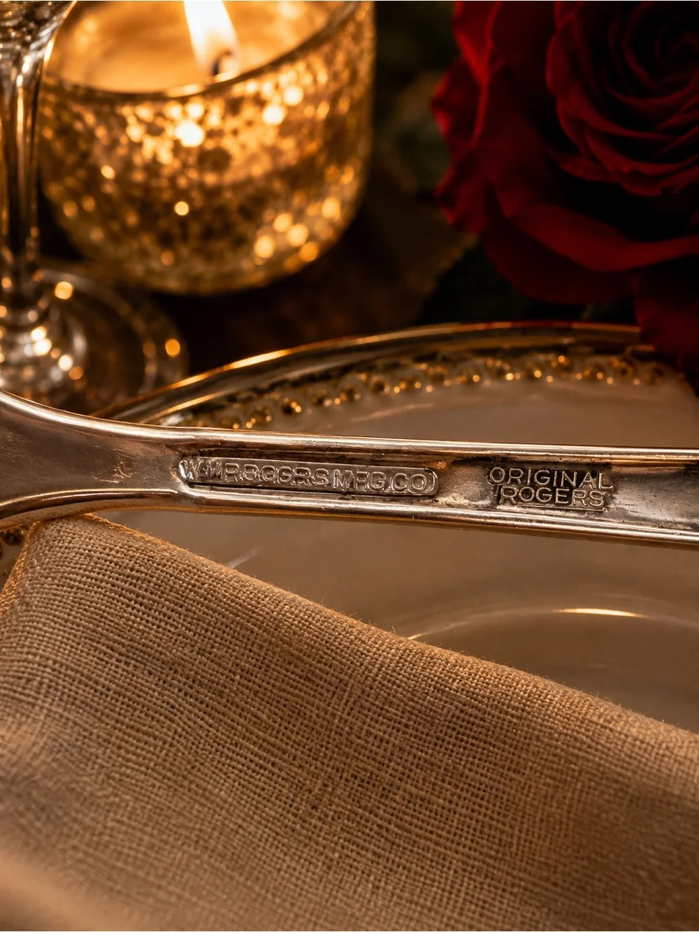 Vintage Wm Rogers Original Rogers Silverplate Forks – Hand Stamped LOVE & XOXO